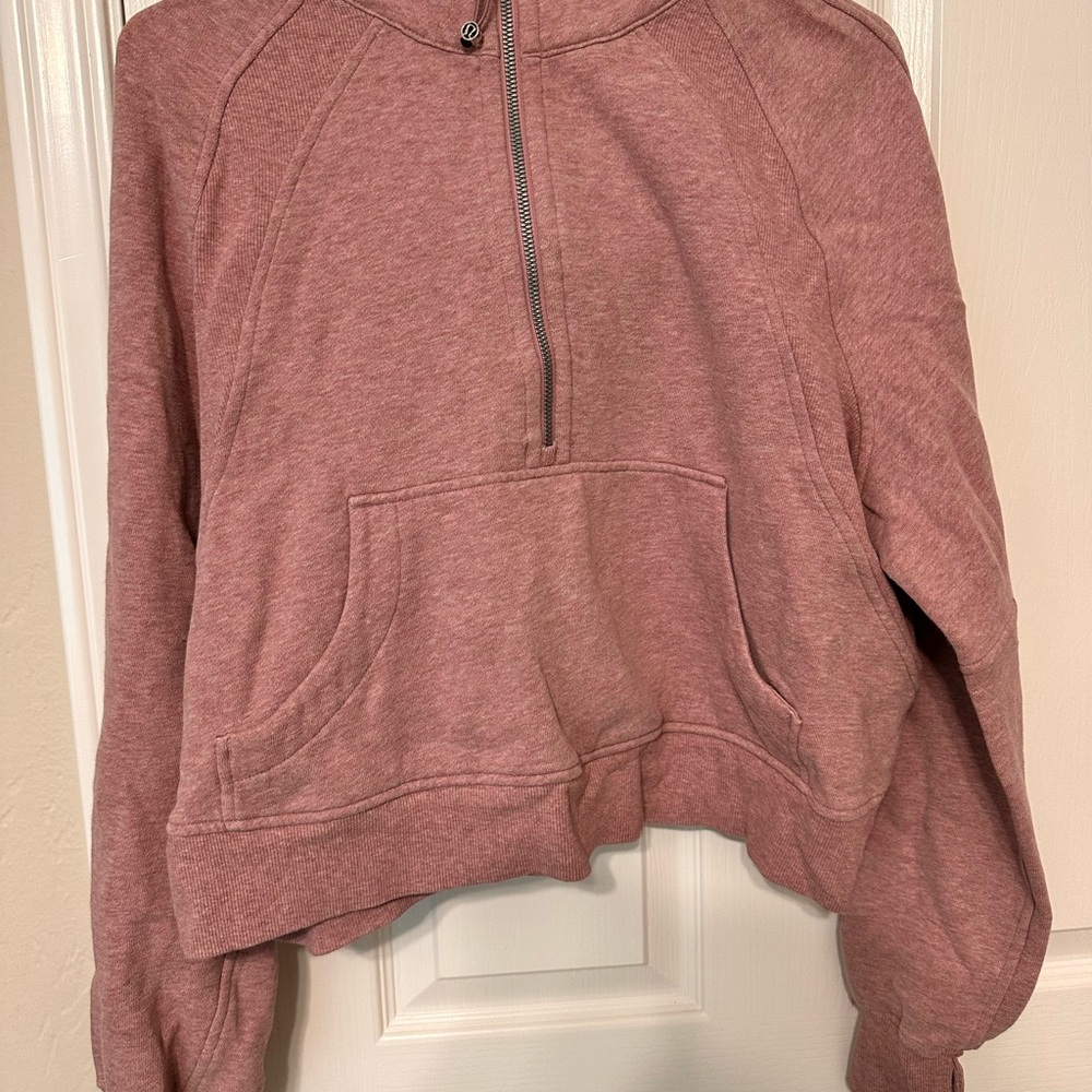 Lululemon Scuba Oversized Half-Zip Hoodie – Size M/L – Dusty Rose